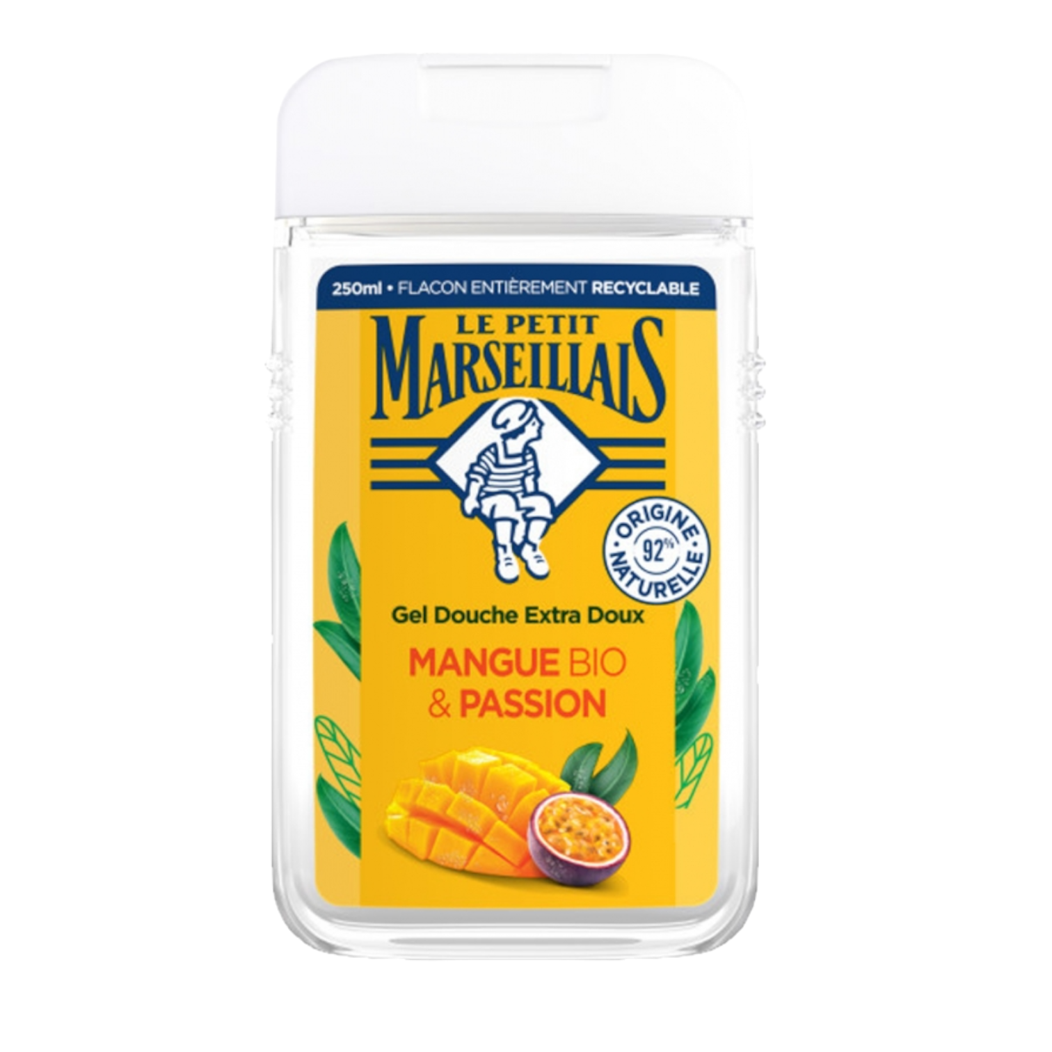 🇫🇷 Organic Mango & Passion Fruit Extra Gentle Shower Gel, 8.4 fl.oz (250 ml)