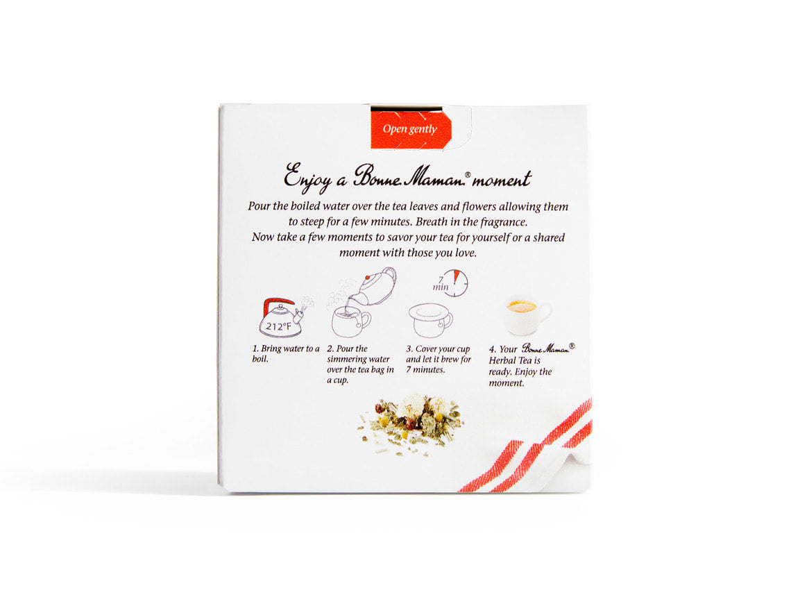 🇫🇷 16 Organic 'Serenity' Herbal Tea Bags by Bonne Maman, 0.7 oz (19g) *BEST BY DATE: 12/14/2024