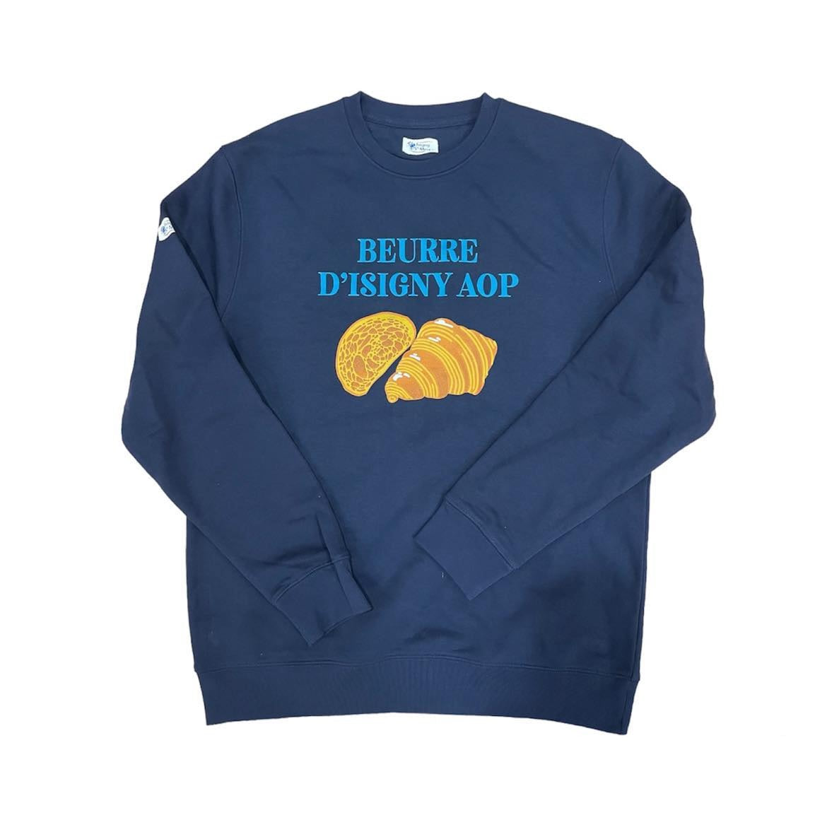 🇫🇷 Organic Cotton Sweatshirt 'Croissants' by Isigny Ste-Mère Apparel