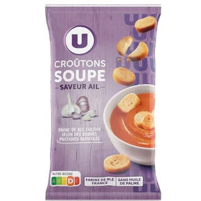 🇫🇷 Traditional French Fried Garlic Croutons For Soups, 3.17 oz (90g)