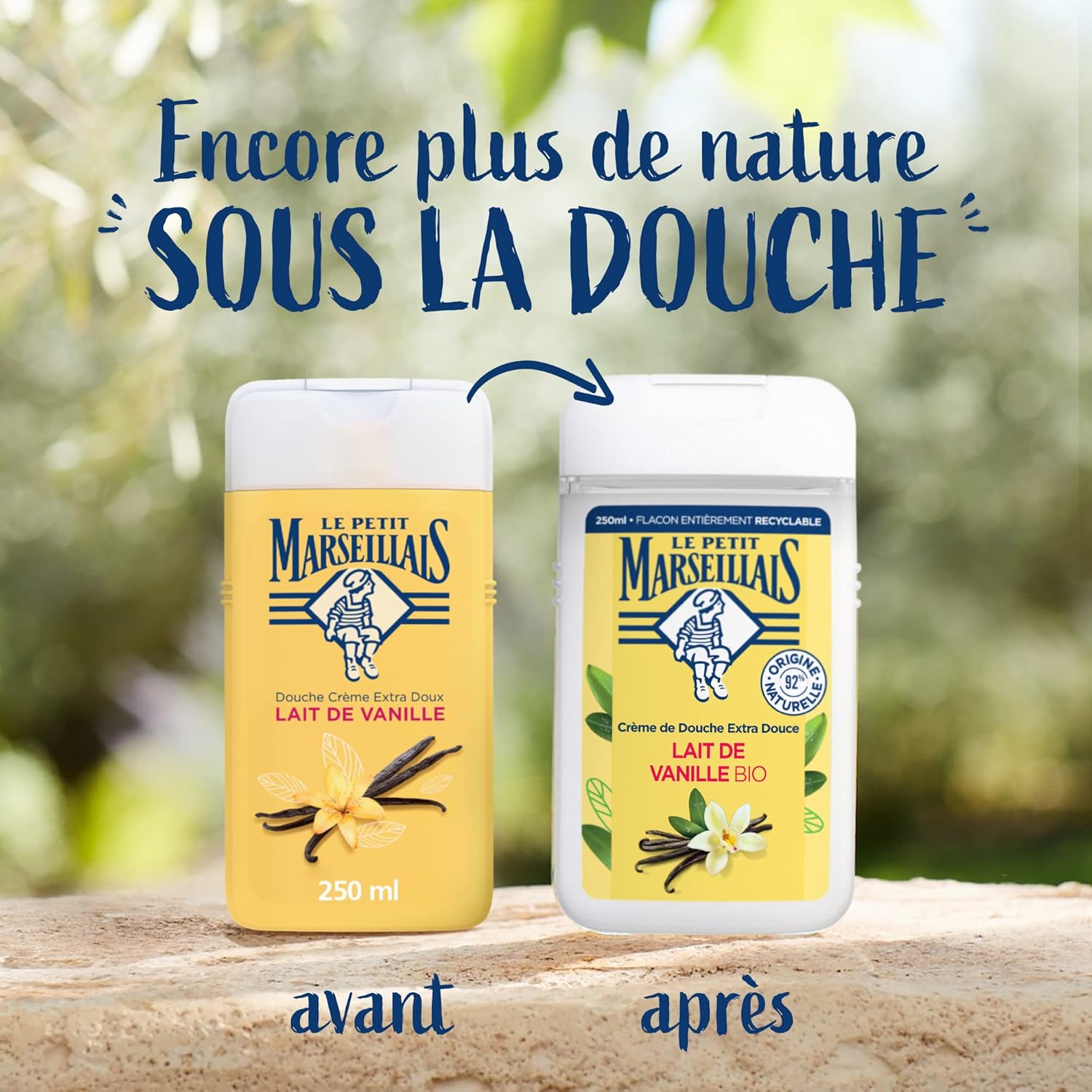 🇫🇷 Organic Vanilla Milk Extra Gentle Shower Gel, 8.4 fl.oz (250 ml)