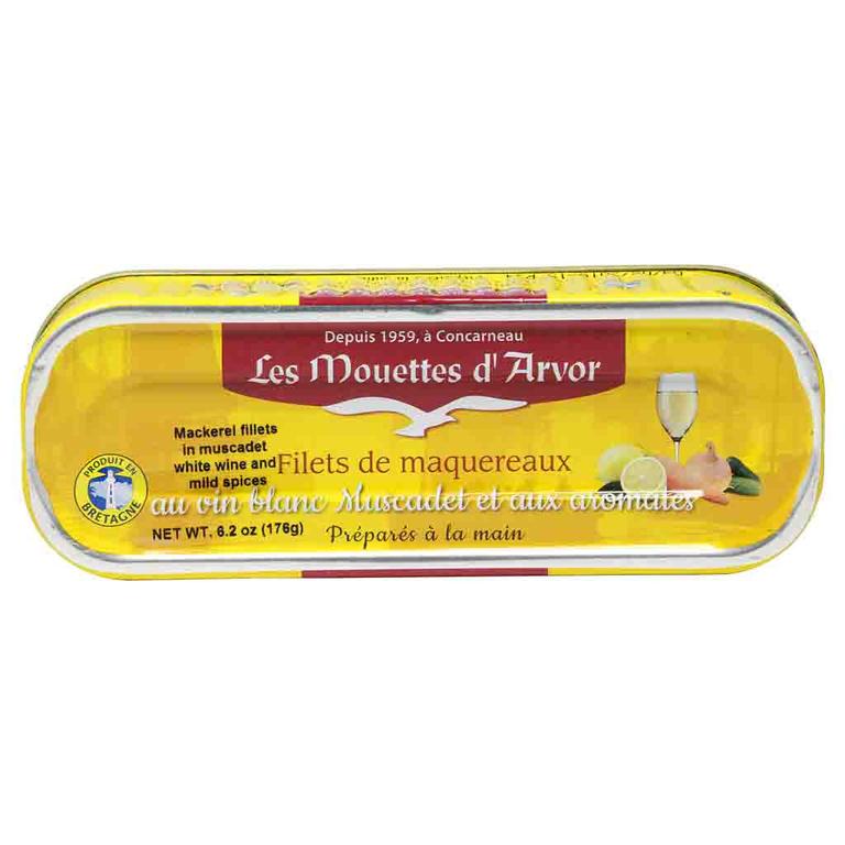 🇫🇷 Mackerels Fillets in Muscadet Wine, 6.3 oz (176g)