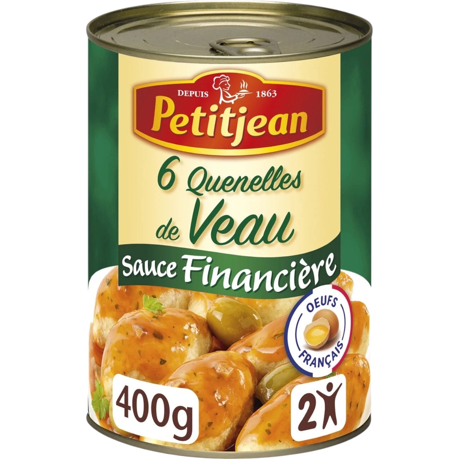 🇫🇷 6 Small Veal Quenelles w/ Sauce Financiere, 14 oz (400g) *Dented can