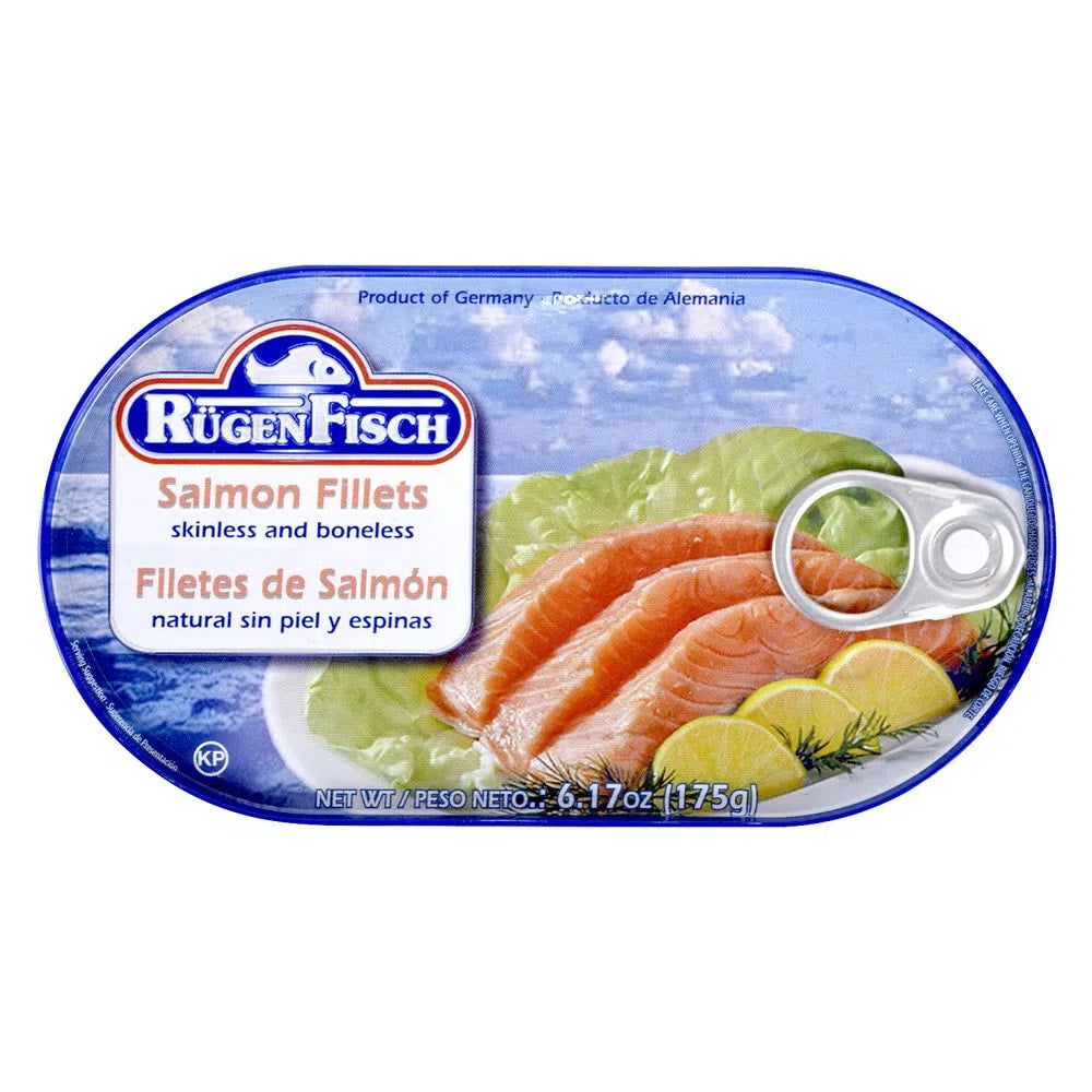 ๐ฉ๐ช Salmon Boneless Skinless Fillets by Rugenfisch, 6.17 oz (175g) * Best By Date: 12/31/2024