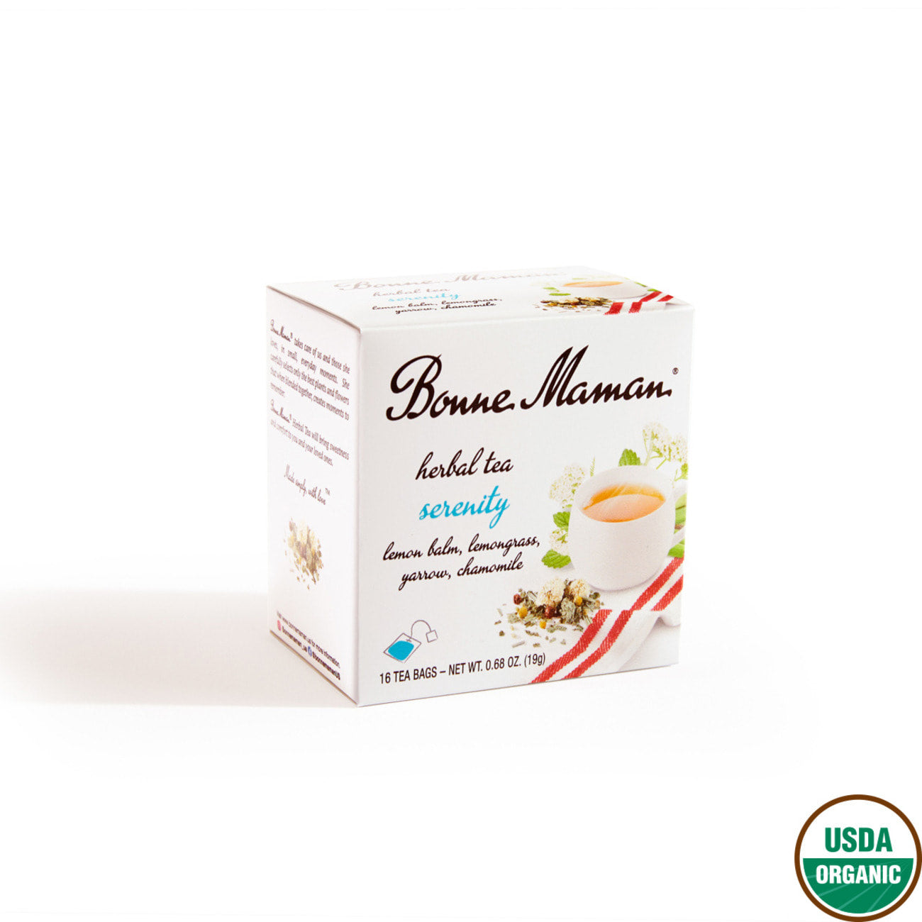 🇫🇷 16 Organic 'Serenity' Herbal Tea Bags by Bonne Maman, 0.7 oz (19g) *BEST BY DATE: 12/14/2024