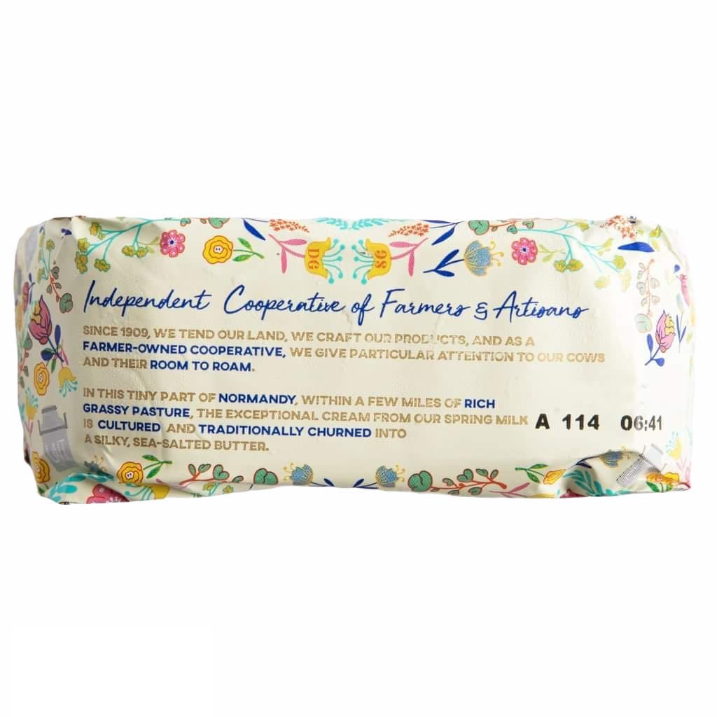 🇫🇷 Grass-Fed Cultured & Churned Spring Butter w/ Sea Salt (Seasonal, Limited Edition), 8.8 oz (250g)