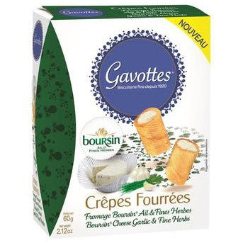 🇫🇷 Crêpes Filled w/ Boursin Cheese Garlic and Fine Herbs, 2.12 oz (60g)