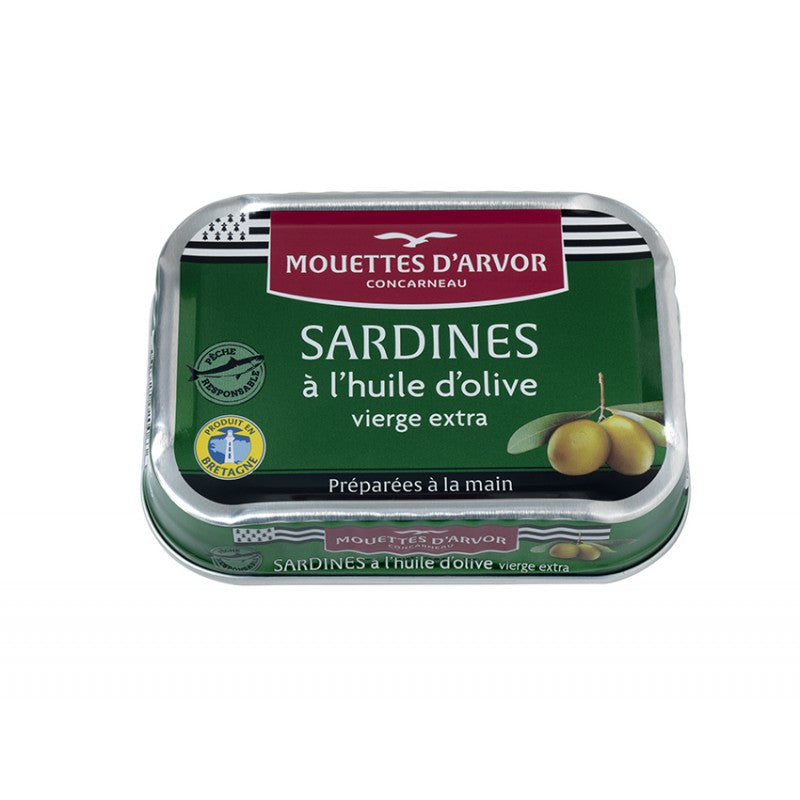 🇫🇷 Sardines w/ Olive Oil, 3.5 oz (100g)