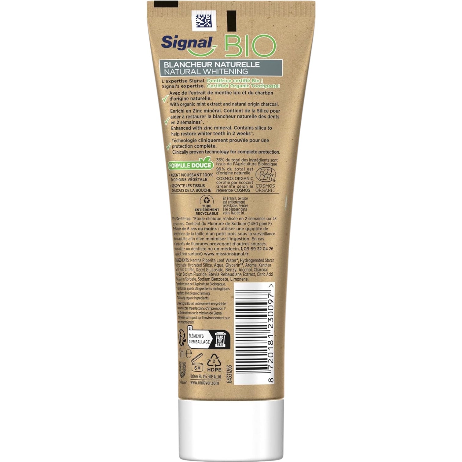 🇫🇷 Organic Signal Natural Whiteness Toothpaste, 2.5 fl oz (75ml)