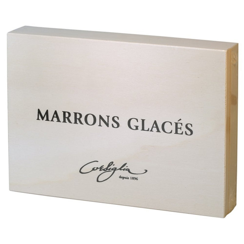 🇫🇷 8 Whole Candied Chestnuts 'Marrons Glacés' in Wood Gift Box, 5.6 oz (160g)