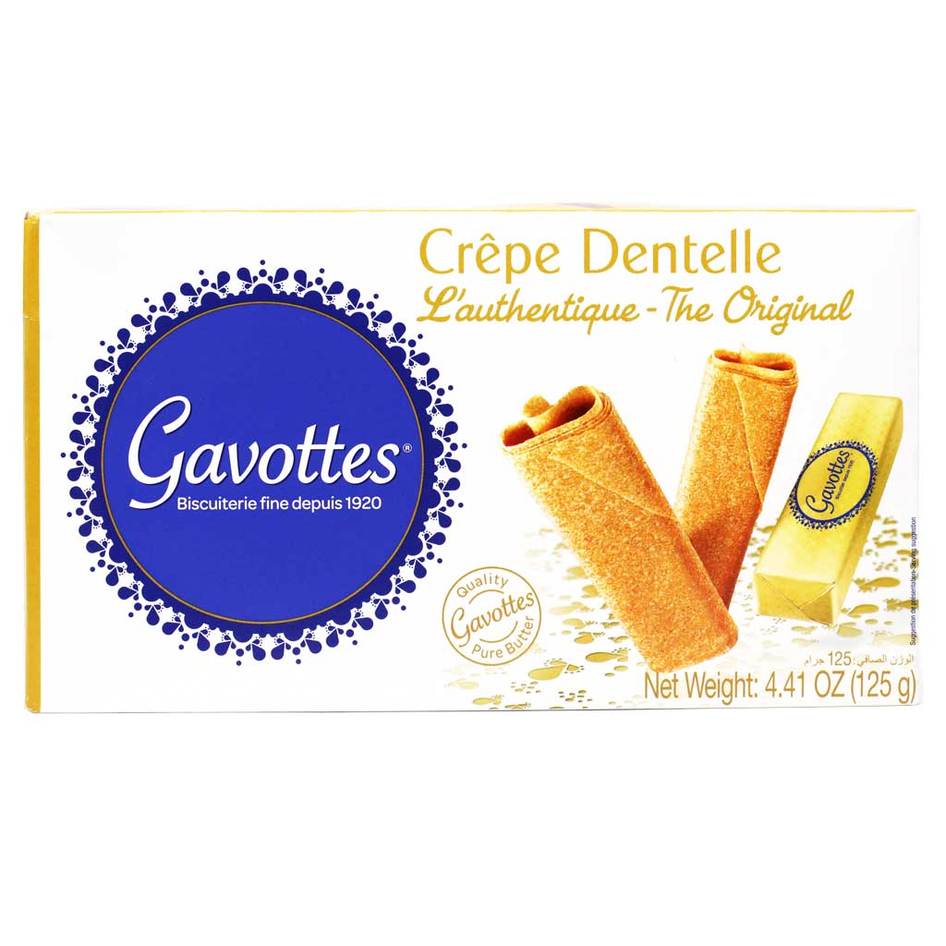 🇫🇷 24 Original Crispy Crepe Dentelle Cookies, 4.4oz (125g)