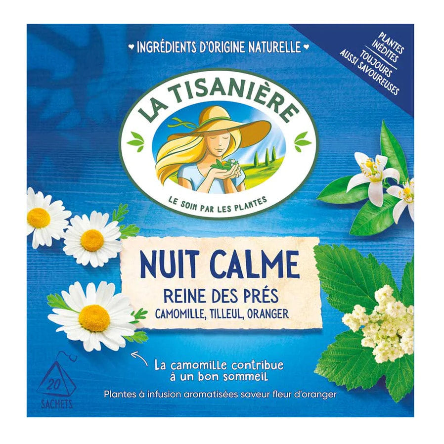 🇫🇷 25 Herbal Tea Nuit Calme Bags (Verbena, Linden, Orange Blossom, Chamomile)