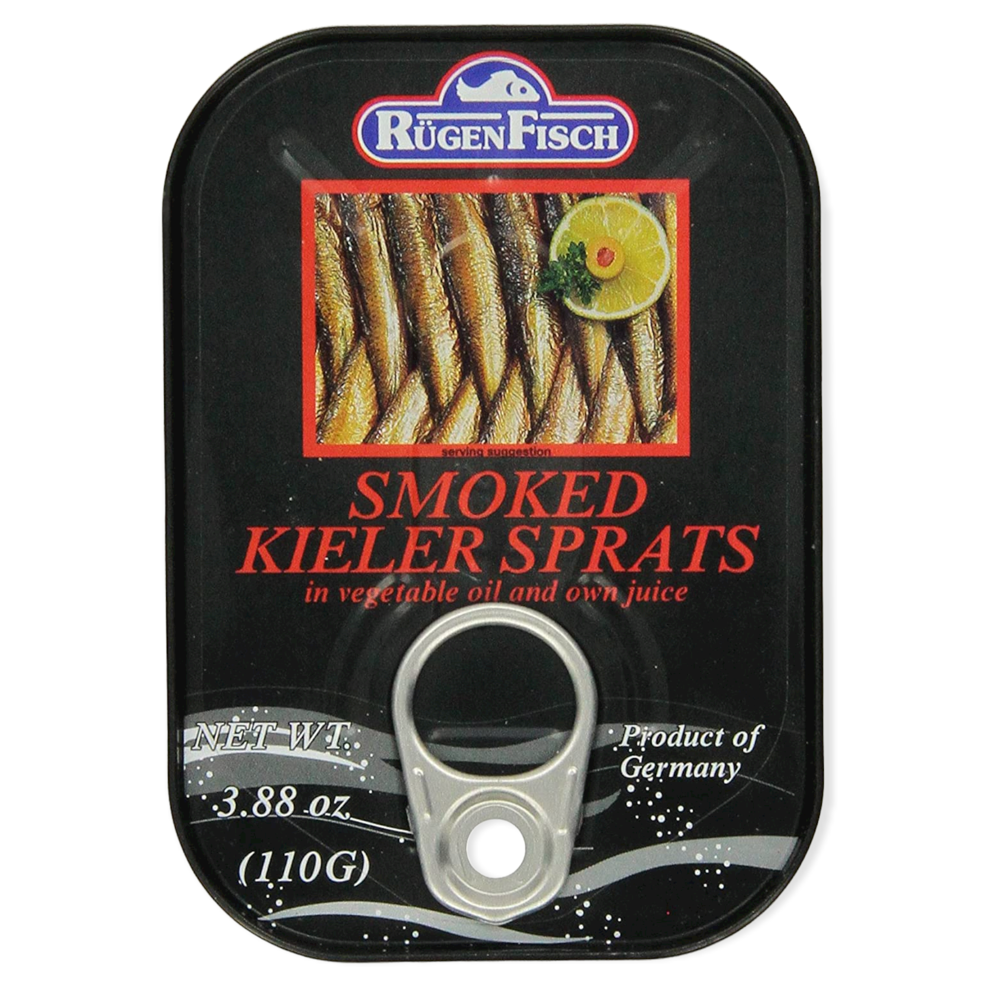 ๐ฉ๐ช Smoked Kieler Sprats by Rugenfisch, 3.88 oz (110g) * Best By Date 12/31/24