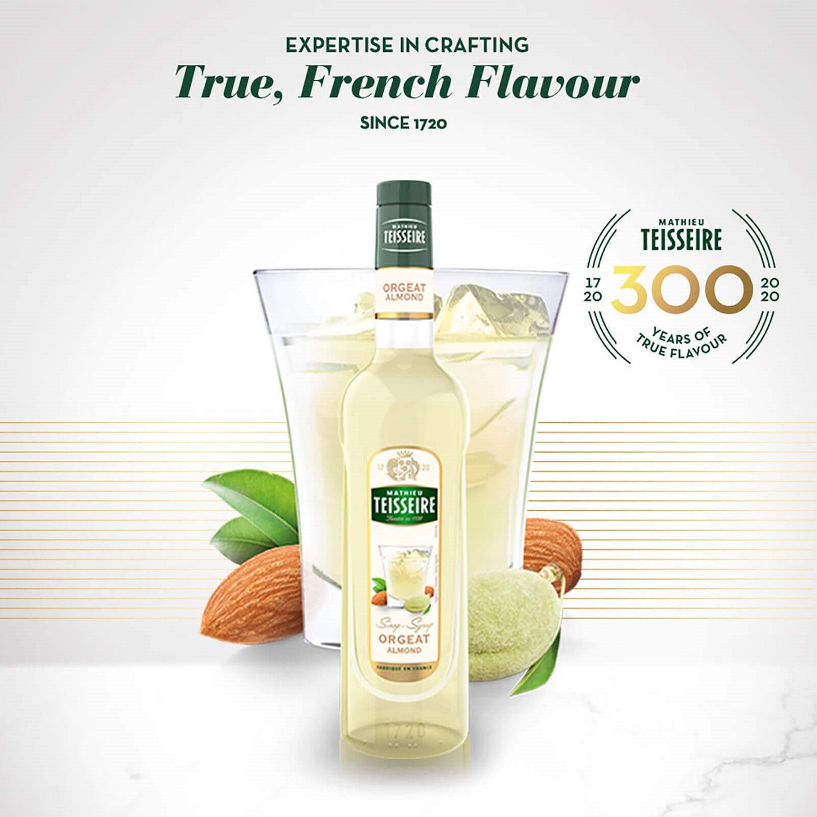 🇫🇷 Orgeat Almond Professional Syrup, 23.6 fl oz (700 ml)