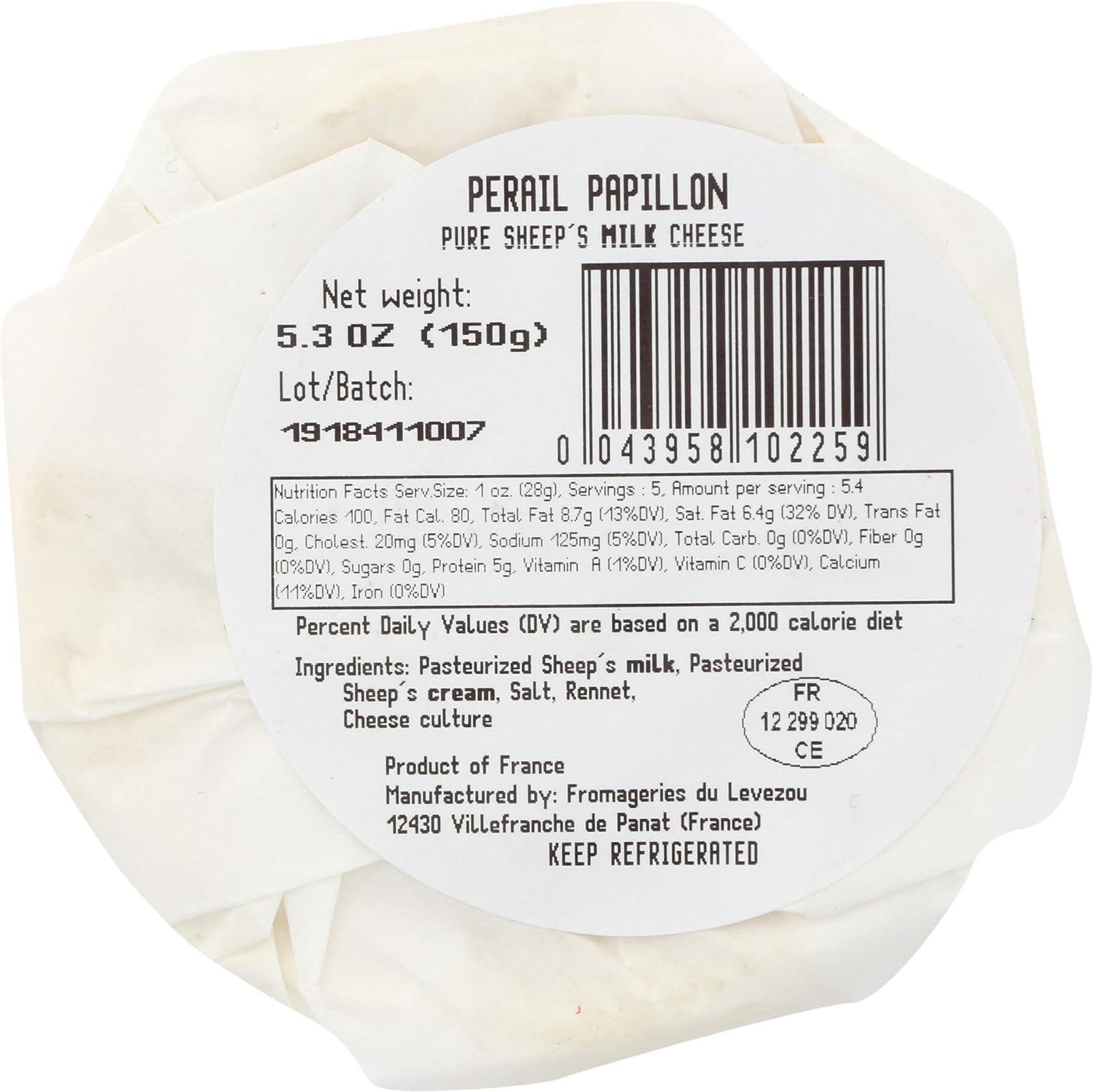 🇫🇷 Perail de Brebis (sheep) 🐑, 150g