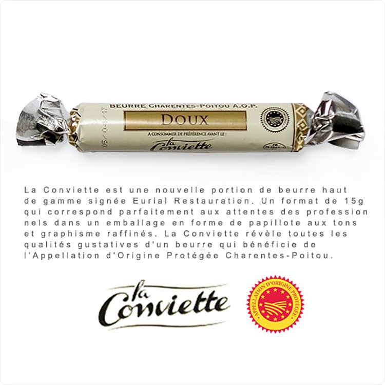 🇫🇷 10 La Conviette Unsalted Butter (Bulk), 150g