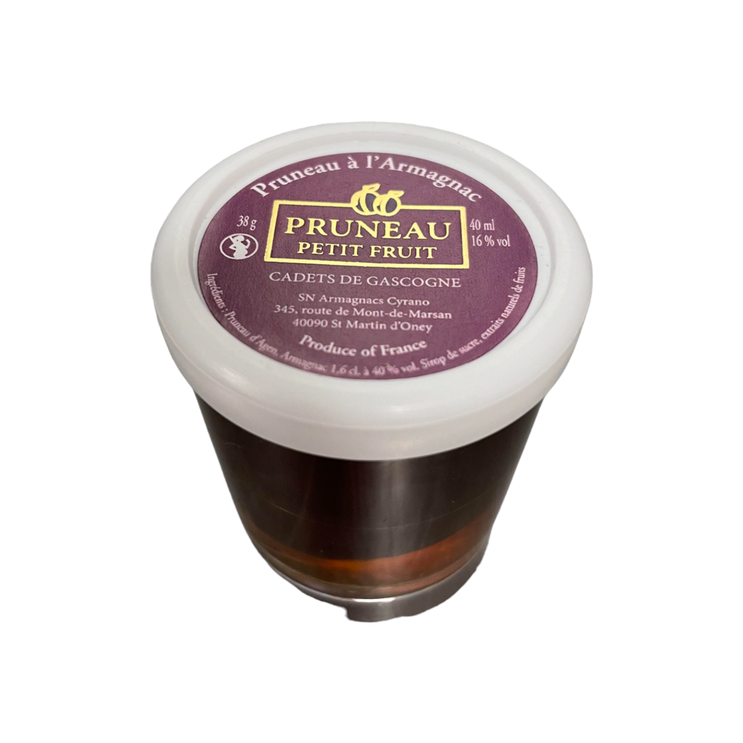 🇫🇷 Cadet de Gascogne: A Prune in Armagnac Shot (16%), 1.35 fl oz (40ml)