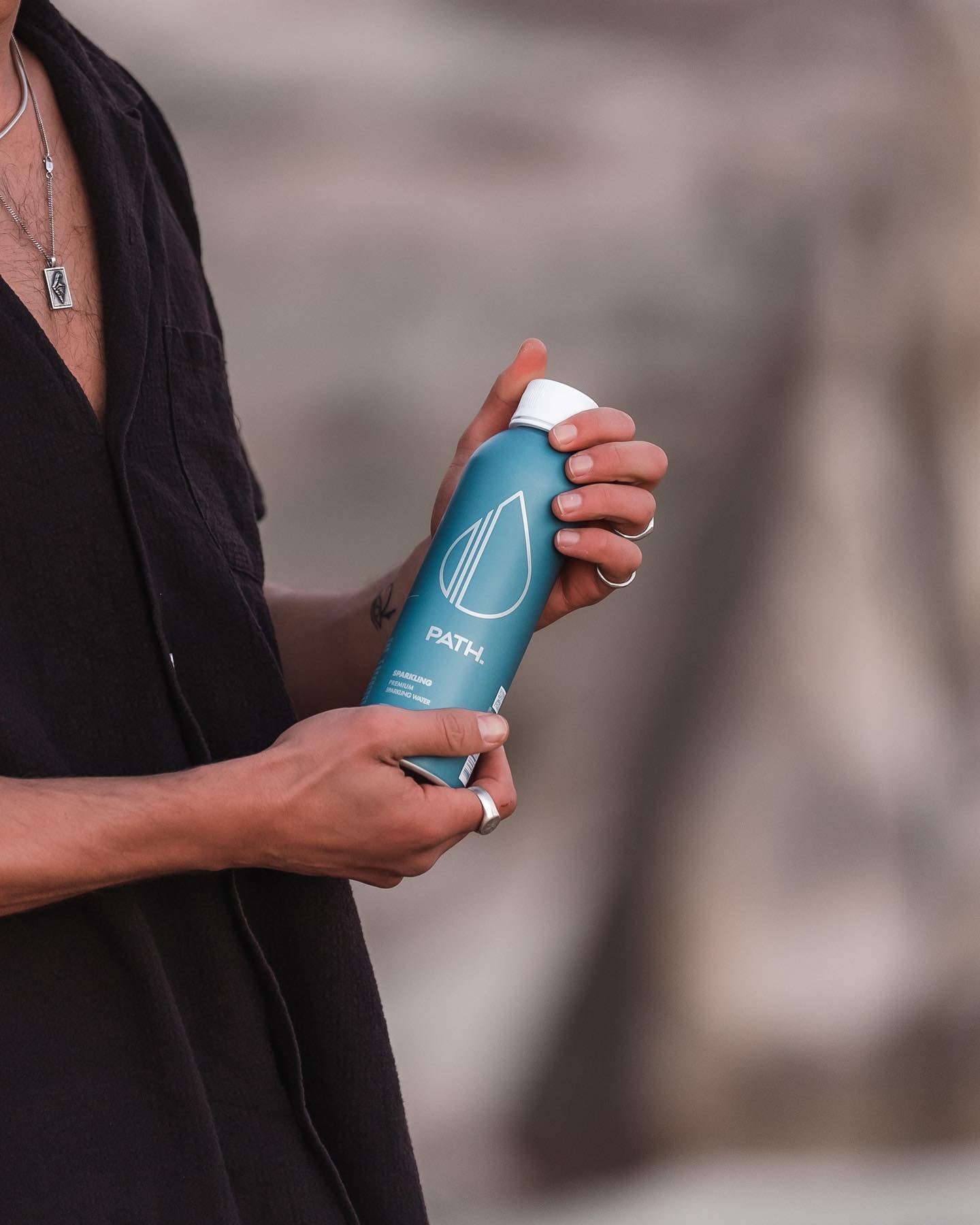 ๐บ๐ธ Sparkling Electrolyte Water in Refillable Aluminum Bottle by PATH, 20.3 fl oz (600ml)