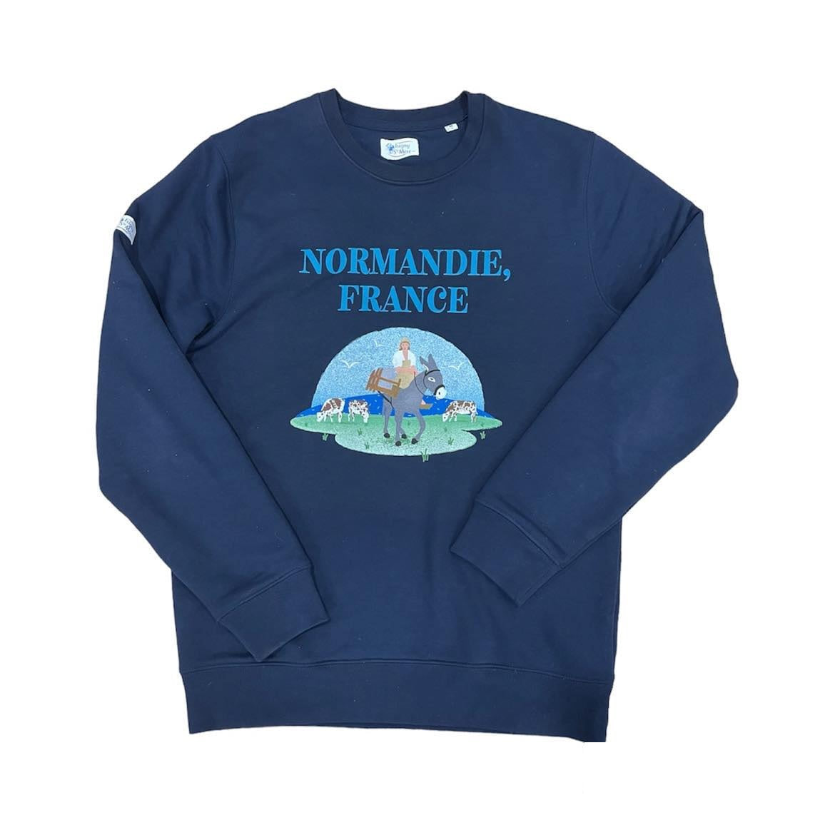 🇫🇷 Organic Cotton Sweatshirt 'Normandie' by Isigny Ste-Mère Apparel