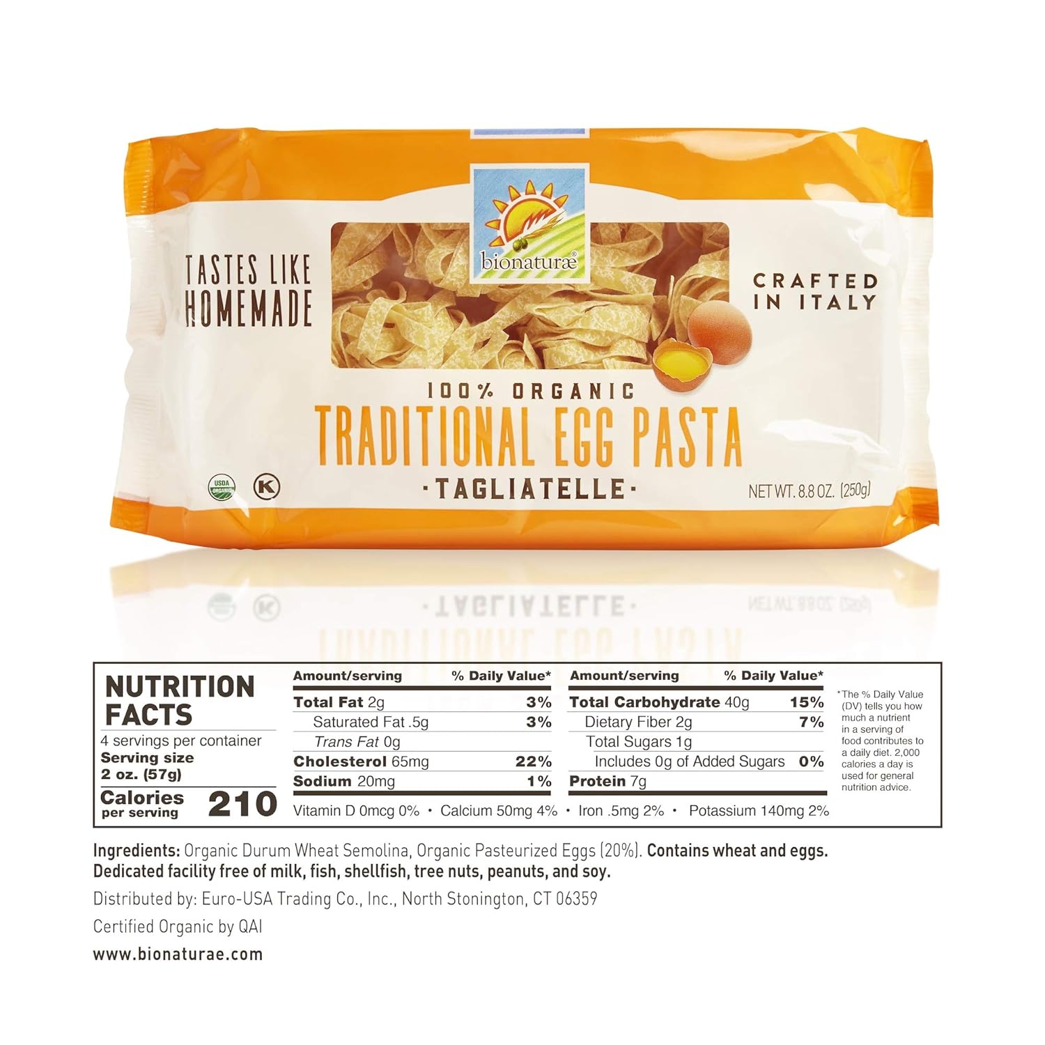 ๐ฎ๐น Organic Tagliatelle Egg Pasta, 8.8 oz (250g)
