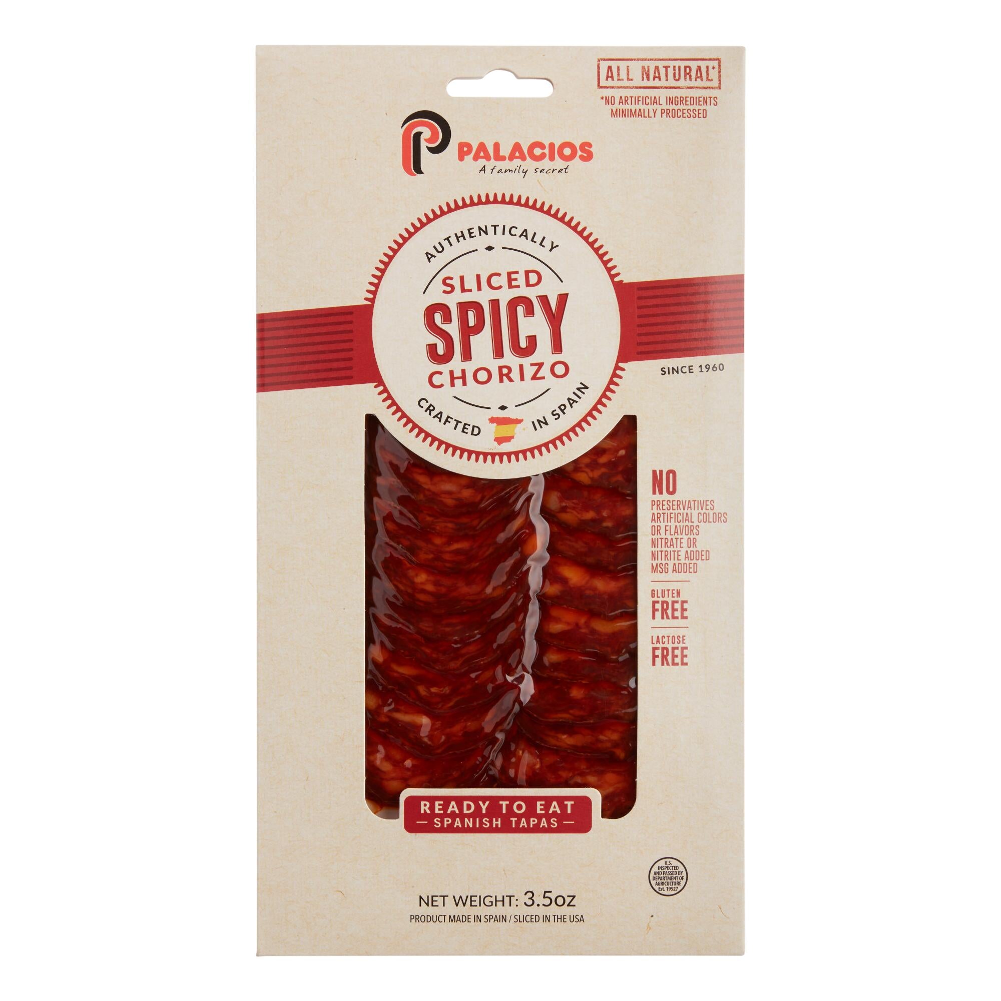 🇪🇸 Sliced Spicy 🌶️ Hot Chorizo, 3.5 oz (100g)