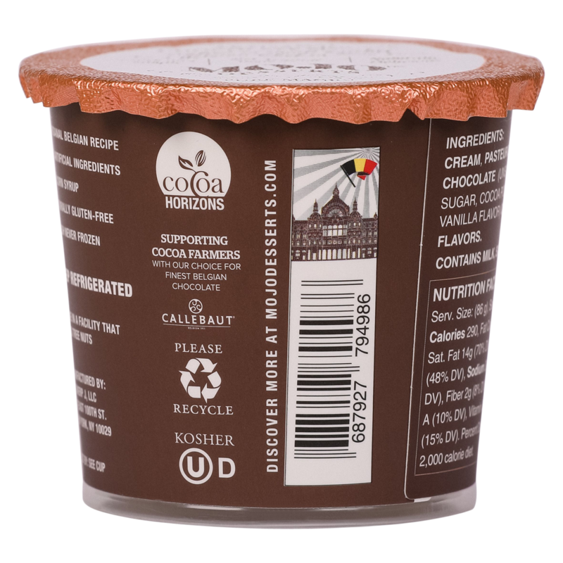 ๐ง๐ช 70% Belgian Callebaut Dark Chocolate Mousse, 3 oz (85g)