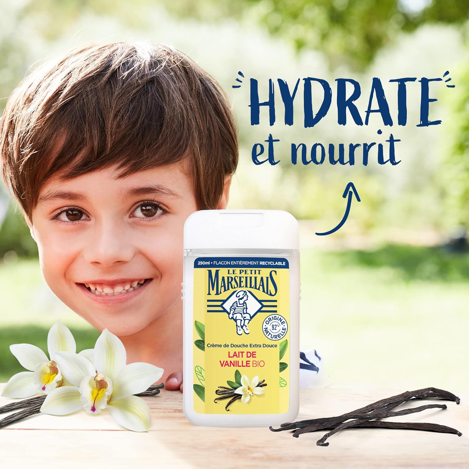 🇫🇷 Organic Vanilla Milk Extra Gentle Shower Gel, 8.4 fl.oz (250 ml)