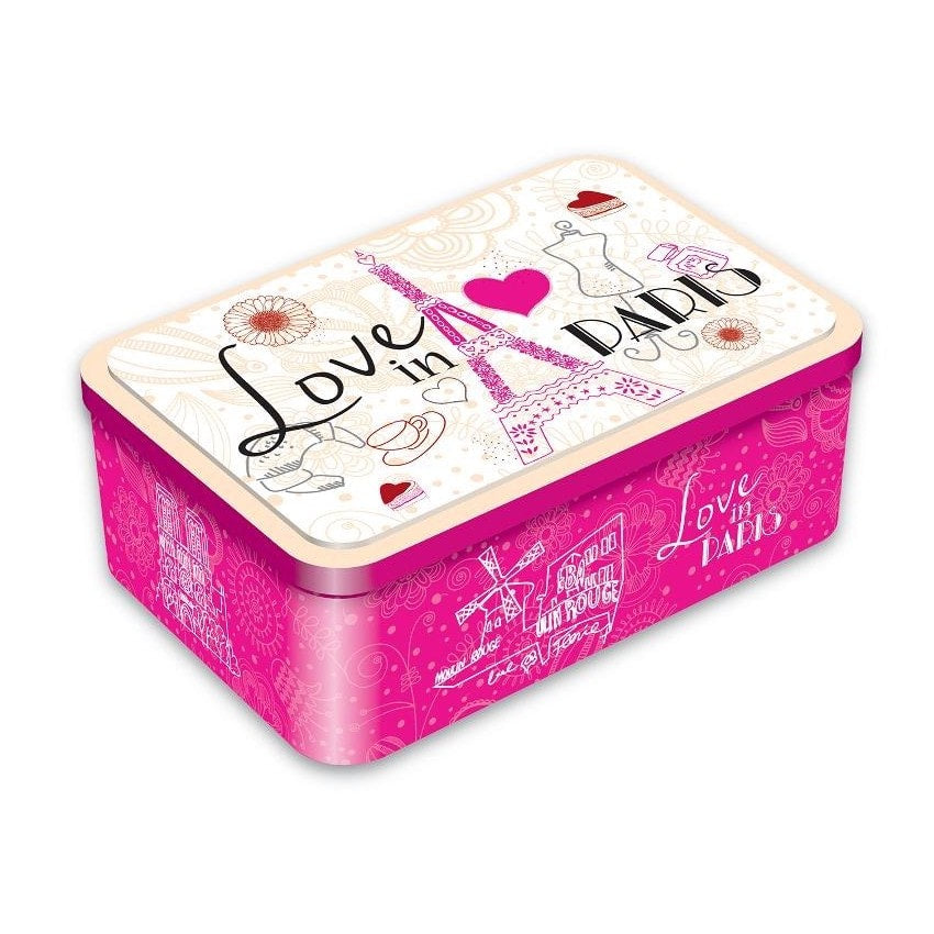 🇫🇷 Love in Paris Tin w/ Brittany Butter Cookies 'Galettes, 11 oz (320g)