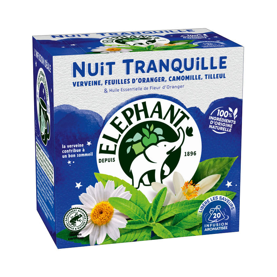 🇫🇷 20 Nuit Tranquille Tea Bags (Verbena, Orange Blossom, Linden, Chamomile)