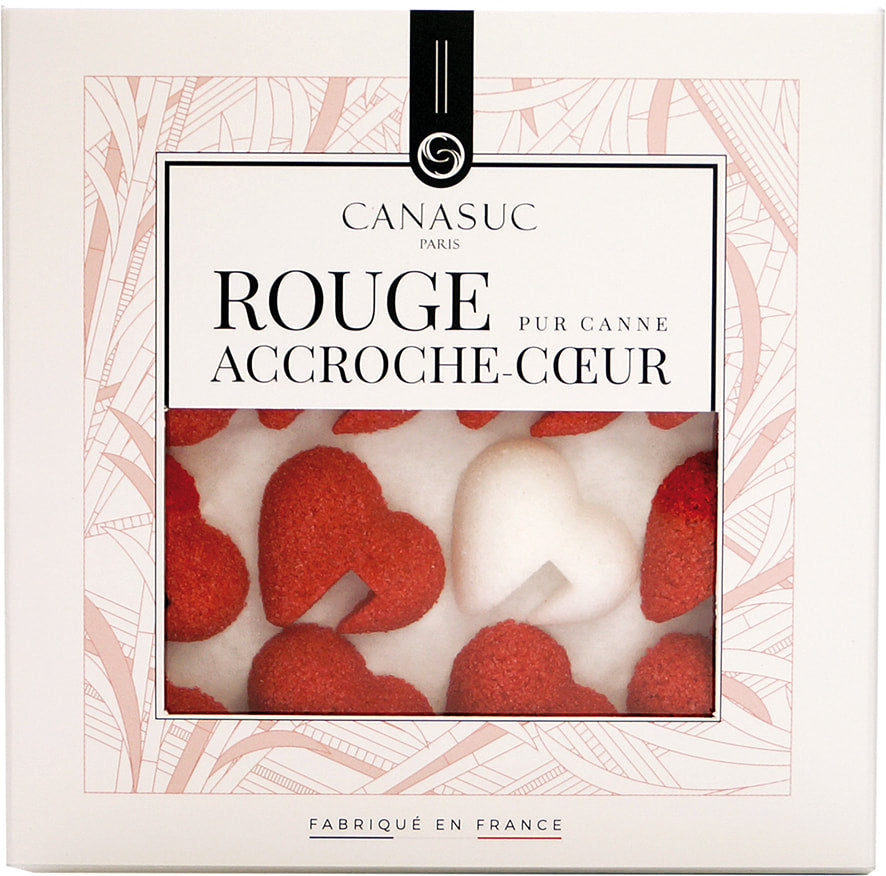 🇫🇷 32 Heart-Shaped Cane Sugars 'Accroche-Coeur, 4 oz (120g)