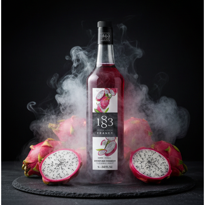 🇫🇷 1883 Dragon Fruit - French Premium Mixed Berries Syrup, 33.8 fl oz (1 liter, PET bottle)