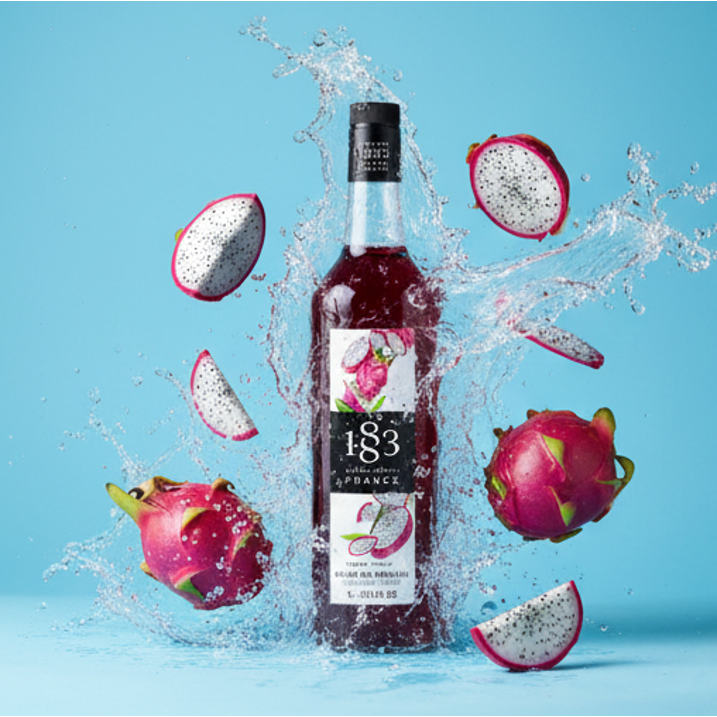 🇫🇷 1883 Dragon Fruit - French Premium Mixed Berries Syrup, 33.8 fl oz (1 liter, PET bottle)