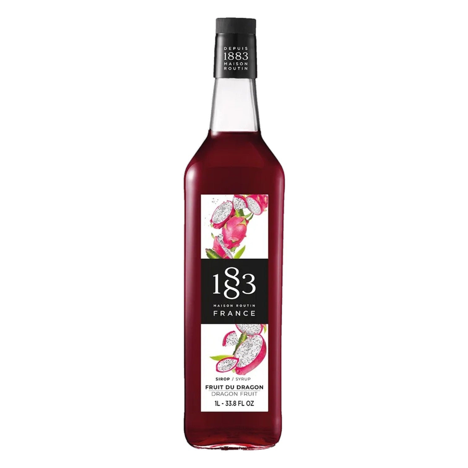 🇫🇷 1883 Dragon Fruit - French Premium Mixed Berries Syrup, 33.8 fl oz (1 liter, PET bottle)