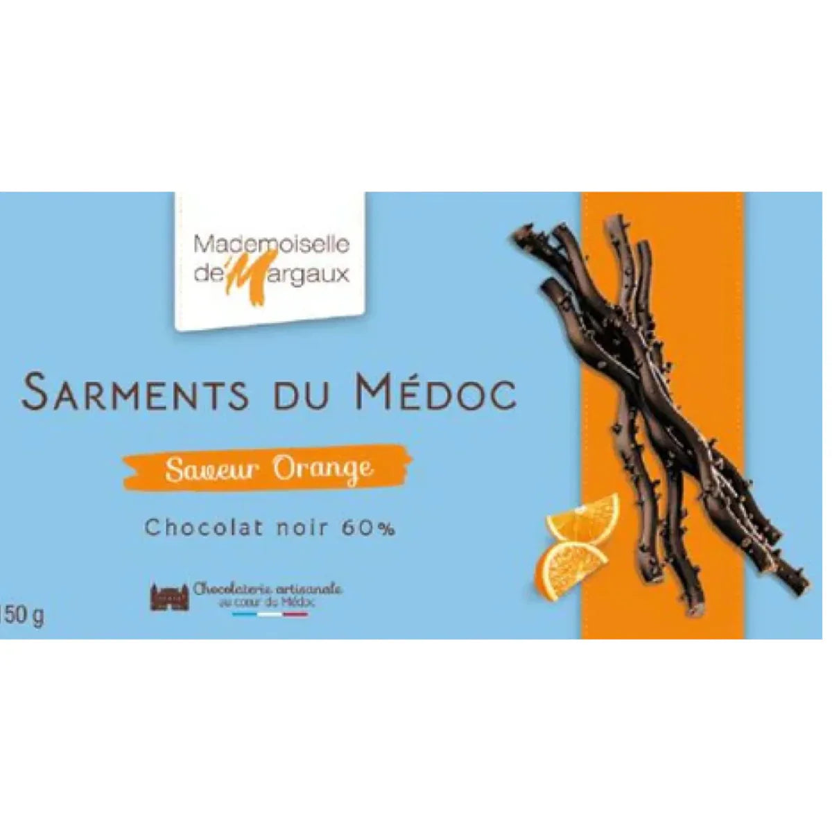 🇫🇷 Sarments Du Médoc Orange - Dark Chocolate Twigs w/ Natural Orange Flavor, 5.3 oz (150g)