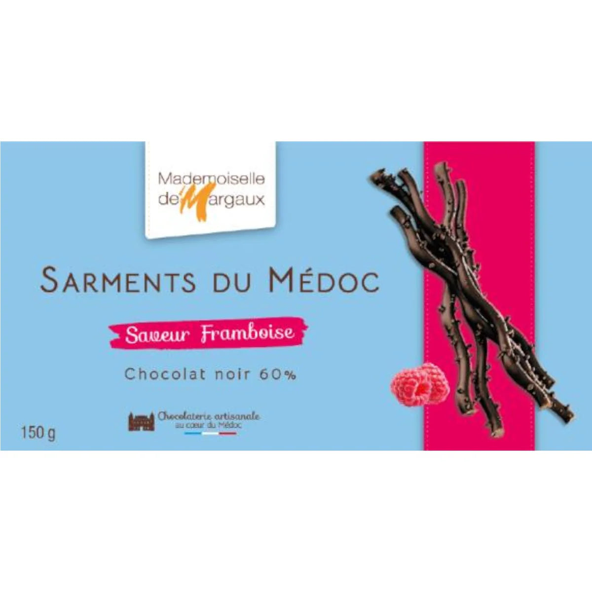 ๐ซ๐ท Sarments Du Mรฉdoc Framboise - Dark Chocolate Twigs w/ Natural Raspberry Flavor, 5.3 oz (150g)