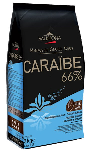 VALRHONA FEVES CARAIBE 66% - 6.6 LB