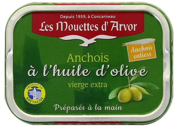 LES MOUETTES D'AVOR WHOLE ANCHOVIES IN OLIVE OIL