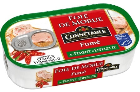 CONNETABLE COD LIVER SMOKED W/ESPELETTE 121 GR