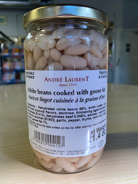 ANDRE LAURENT WHITE BEANS IN GOOSE FAT 21.4 OZ