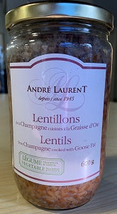 ANDRE LAURENT LENTILS IN GOOSE FAT 600 GR