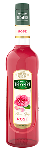 TEISSEIRE ROSE SYRUP FOR DRINKS 70 CL GLASS
