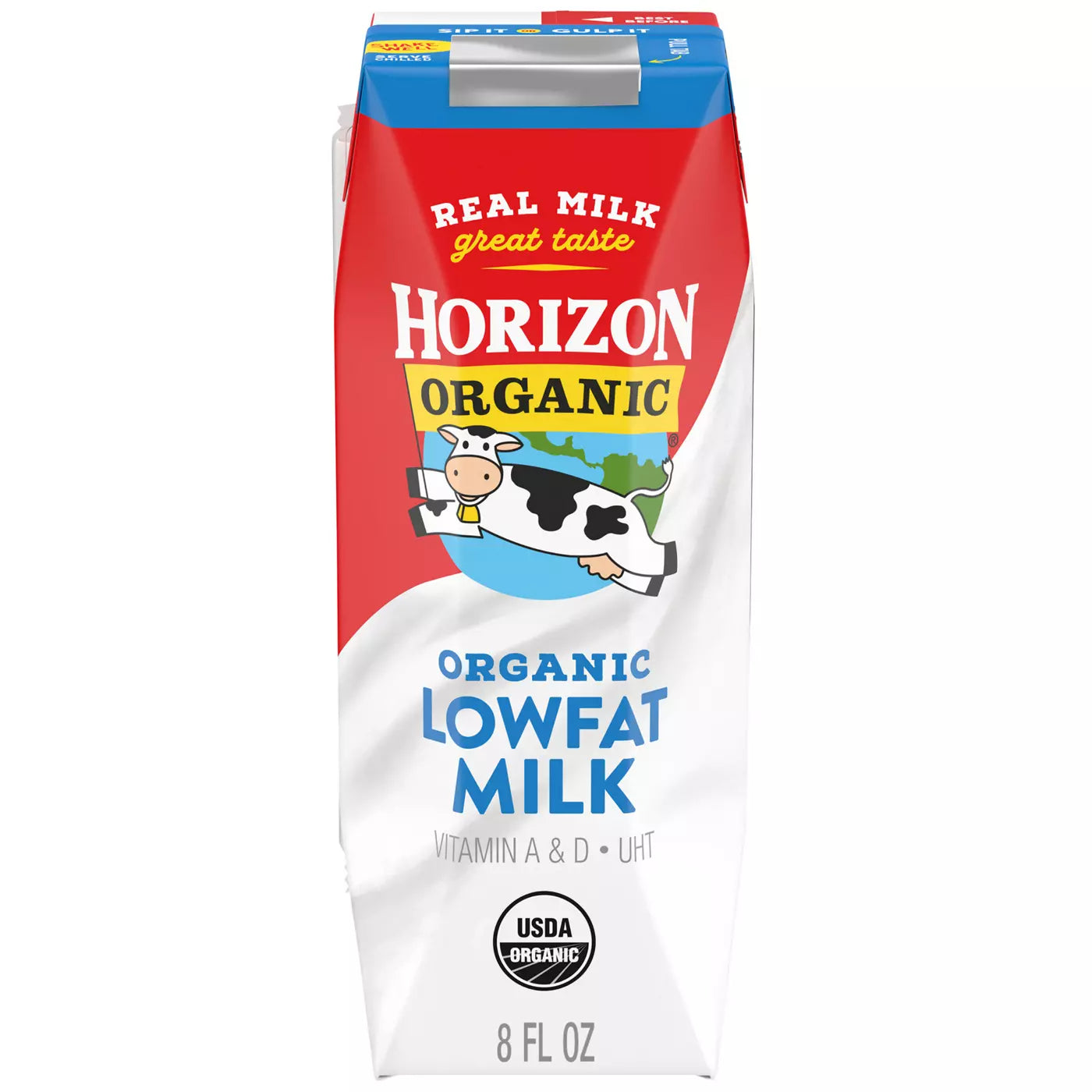 🇺🇸 Organic Low Fat Milk 1% (UHT, Shelf Stable), 8 fl oz (236 ml)