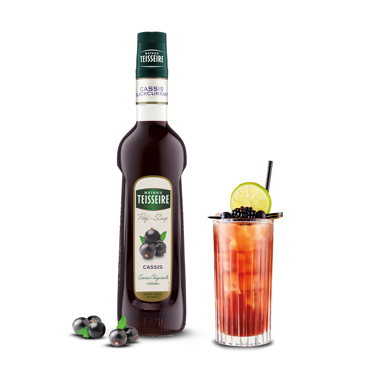 🇫🇷 Cassis - Blackcurrant Professional Syrup, 23.6 fl oz (700 ml)