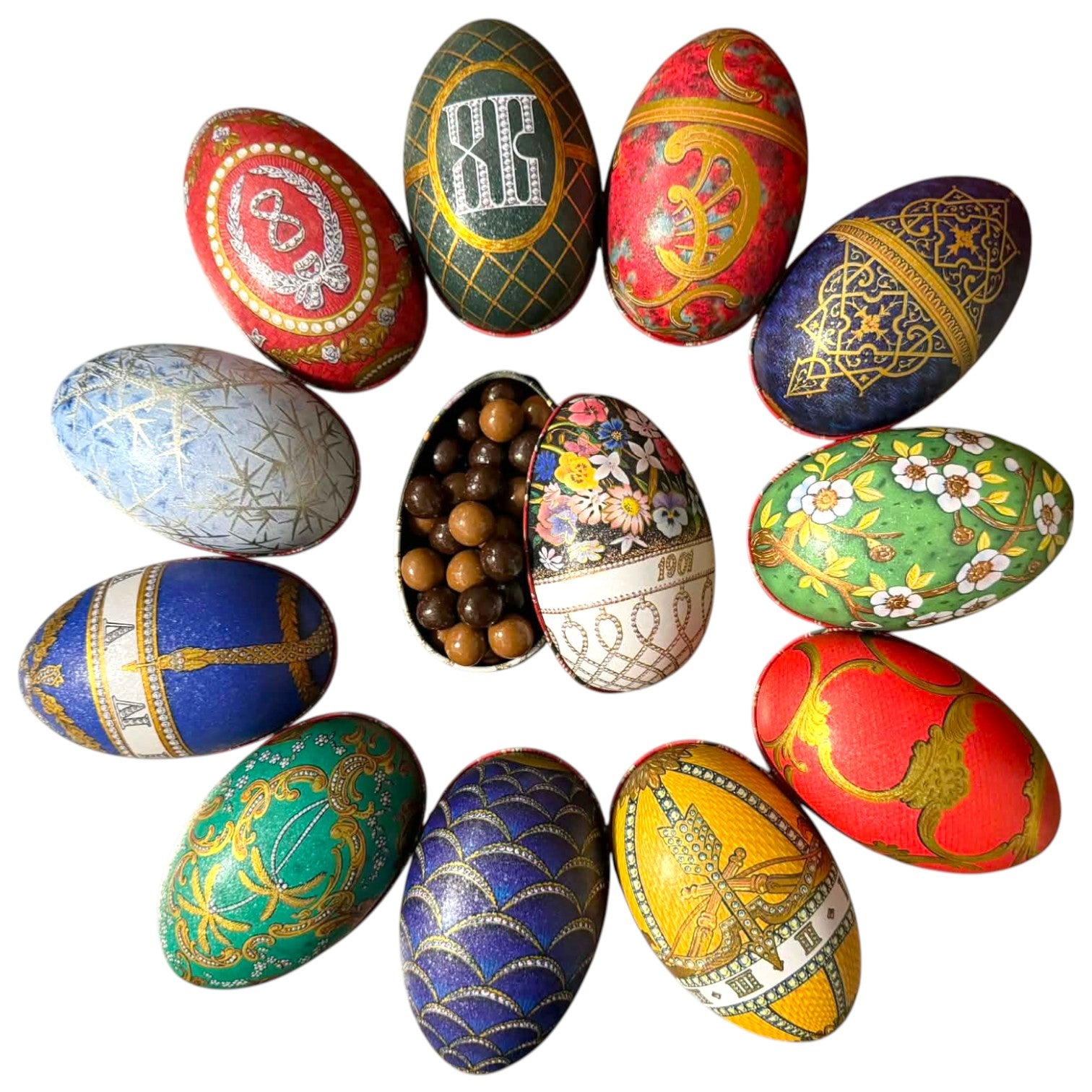 🇫🇷 Fabergé Eggs w/ Chocolate Pearls, 3.5 oz (100g)