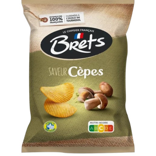 🇫🇷 Porcini Mushroom Potato Chips by Brets, 4.4oz (125g) [NO GMO, NO CORN SYRUP]