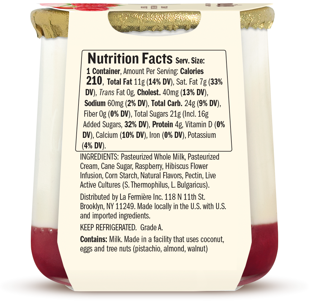 🇫🇷 Hibiscus Raspberry Yogurt, 4.9 oz (140g)