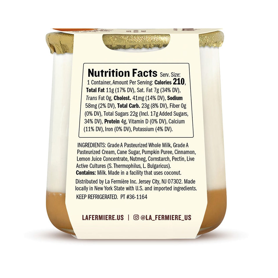 🇫🇷 Pumpkin Yogurt, 5.6 oz (160g)