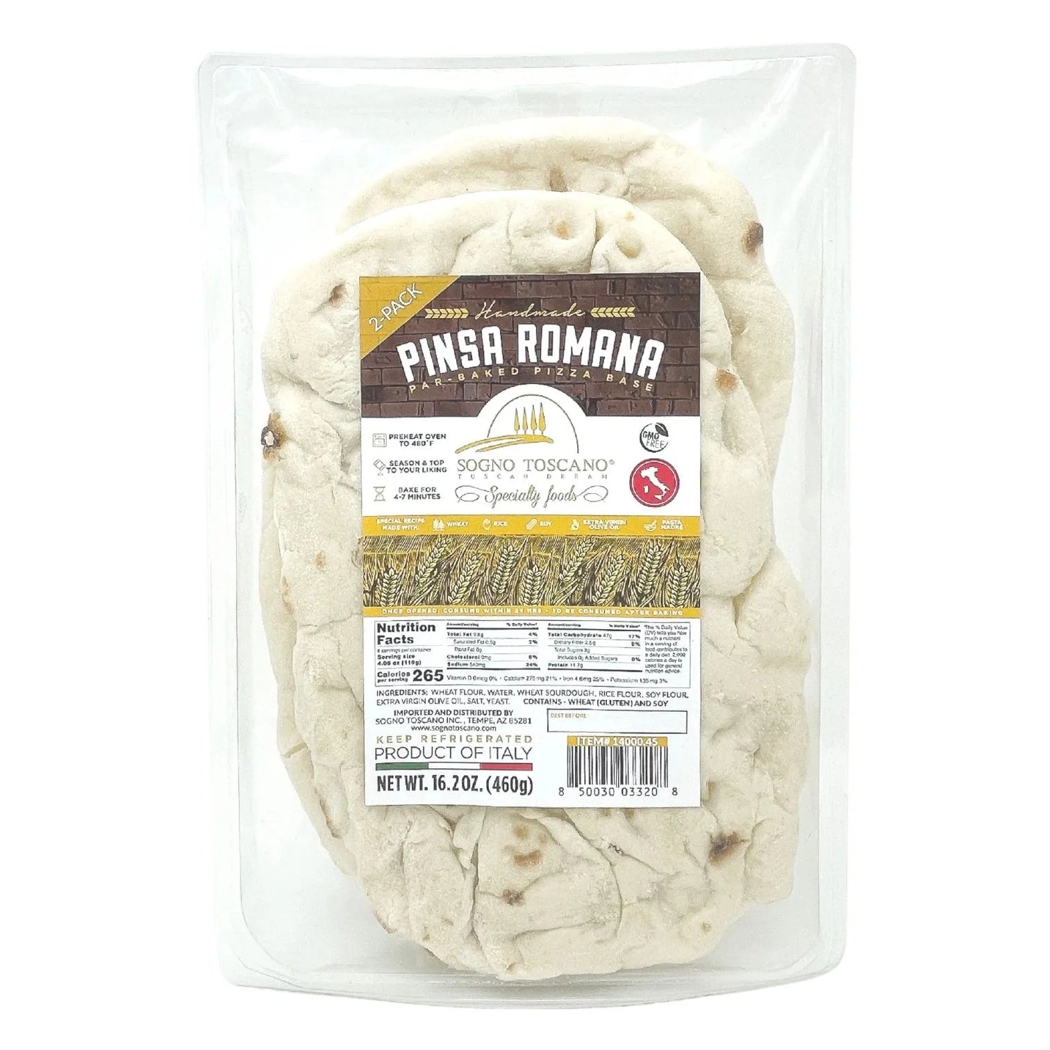 🇮🇹 2 Pinsa Romana, 16 oz (460g) [Frozen] ❄️
