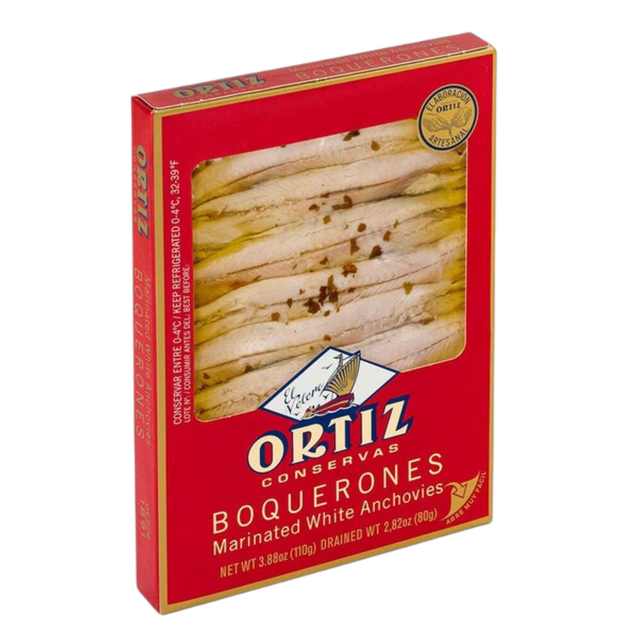 🇪🇸 Boquerones: Premium Marinated White Anchovies, 3.88 oz (110g)