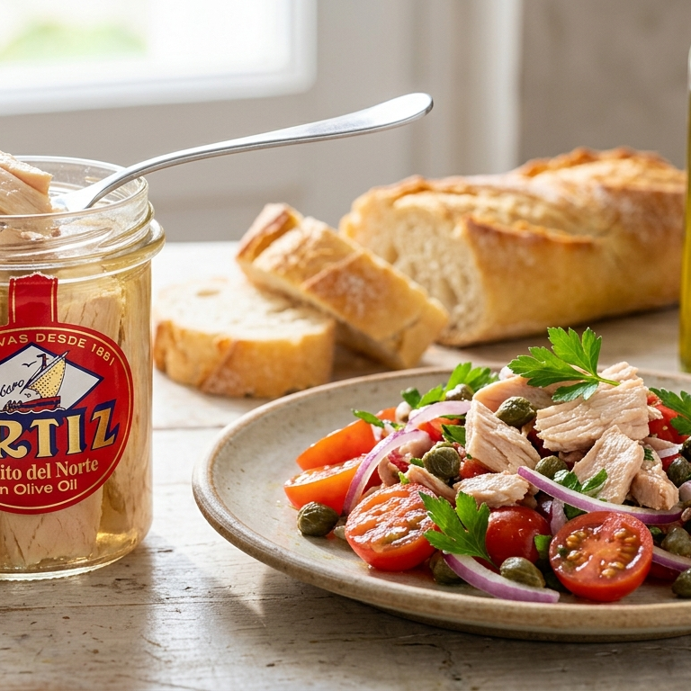 🇪🇸 White Tuna (Germon) in Olive Oil in Glass Jar, 7.76 oz (220g)